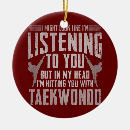 Taekwondo Gifts For Boys Girls Adults TKD  Ceramic Ornament