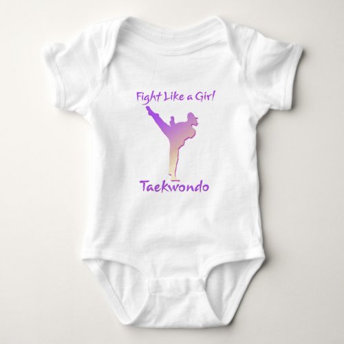 Taekwondo Girl Baby Bodysuit