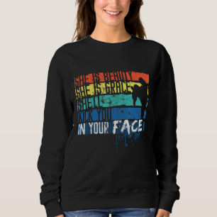 Taekwondo Girl Humor Quote For Instructor Trainer  Sweatshirt