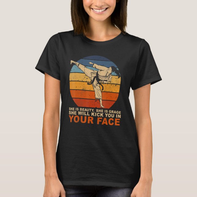Taekwondo Girl  She Is Beauty Martiel Arts  Women T-Shirt (Front)
