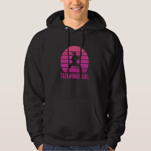 Taekwondo Girl Vintage Retro MMA Martial Arts Girl Hoodie