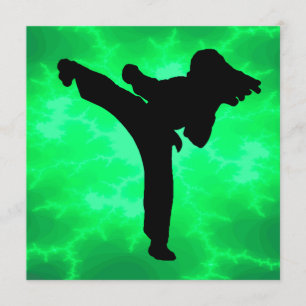Taekwondo Girls Birthday Party Invitation