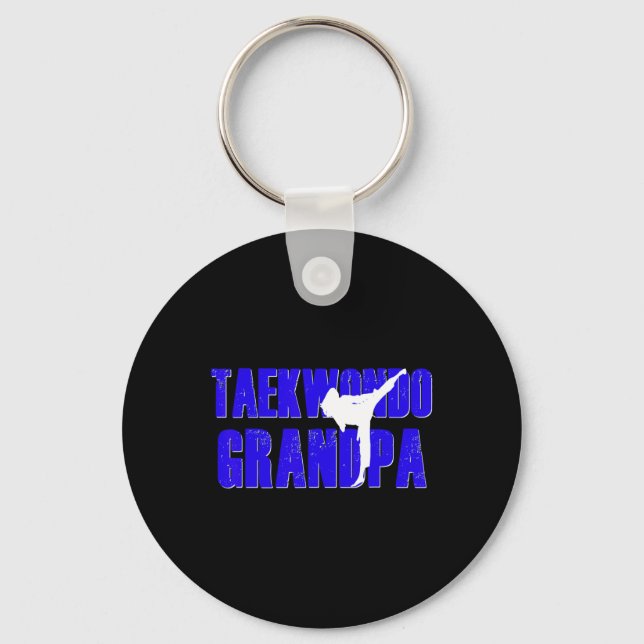 Taekwondo Grandpa Papa Shirt Tae Kwon Do Girl Gran Keychain (Front)