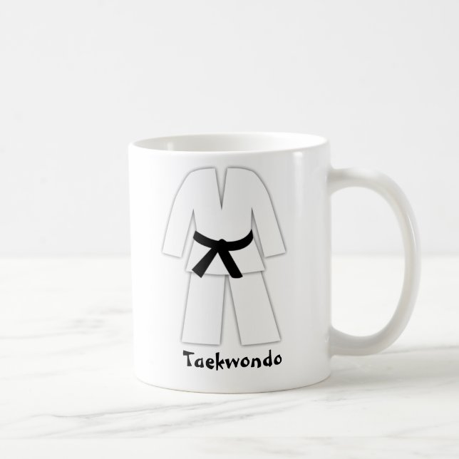 Taekwondo Karate Black Belt Coffee Mug (Right)