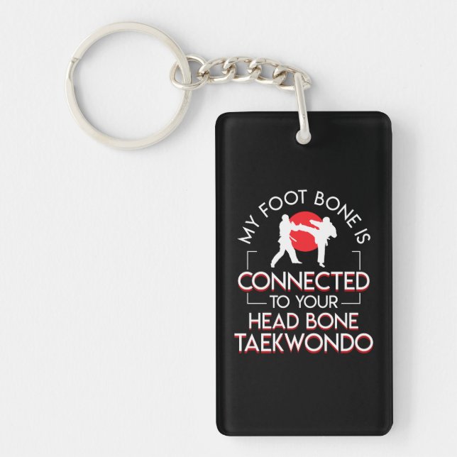 Taekwondo Karate Foot Bone Connected Head Keychain (Front)