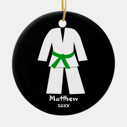Martial Arts Custom Gifts: Taekwondo Karate Green Belt Personalized ...