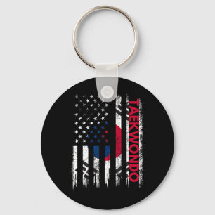 Taekwondo Karate Martial Arts Training Korean Flag Keychain