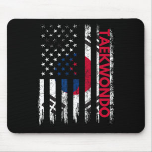 Taekwondo Karate Martial Arts Training Korean Flag Mouse Pad