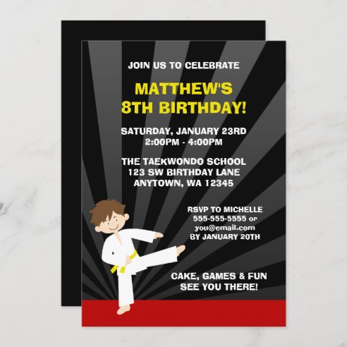 Karate Invitations | Zazzle