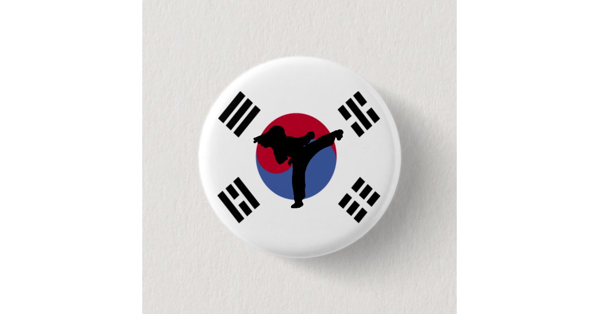 Taekwondo Kicker Button | Zazzle