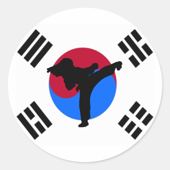 Taekwondo Kicker Stickers (Front)