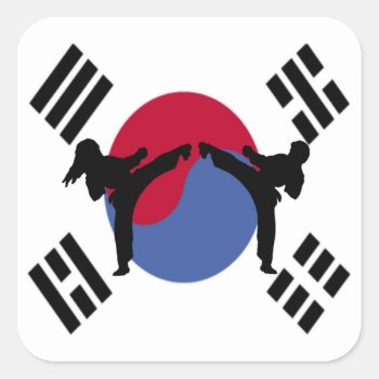 Taekwondo Kickers Rectangle Stickers by MartialArtsParty at Zazzle