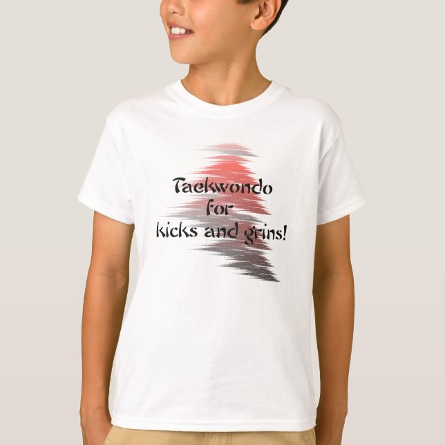 Taekwondo Kicks and Grins T-Shirt (Front)