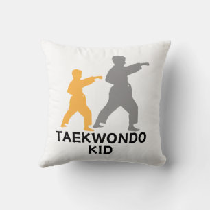 Taekwondo Kid Throw Pillow