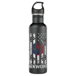 Taekwondo Korean Martial Arts Training Korean Flag Stainless Steel Water Bottle
