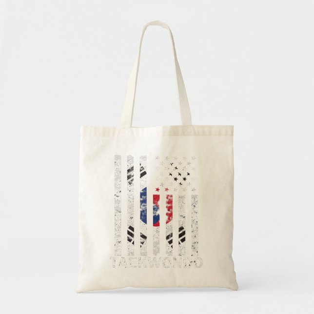 Taekwondo Korean Martial Arts Training Korean Flag Tote Bag (Front)
