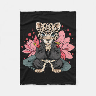 Taekwondo Leopard Kickboxing Animall Jiu-jitsu Kun Fleece Blanket