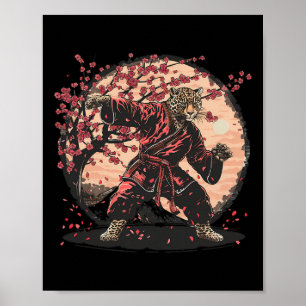 Taekwondo Leopard Kickboxing Animall Jiu-jitsu Kun Poster