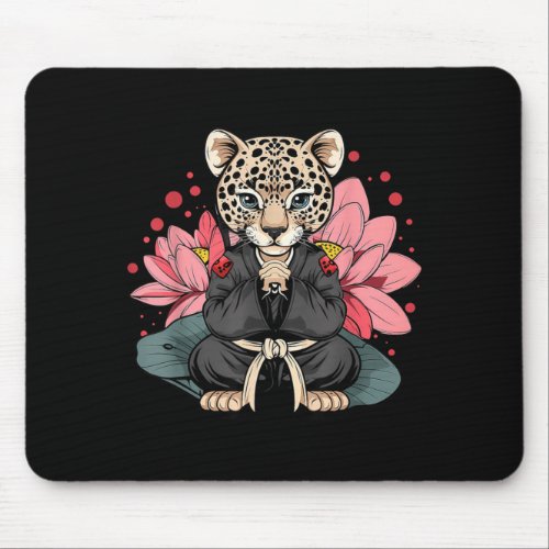 Taekwondo Leopard Kickboxing Animall Jiu-Jitsu Mouse Pad
