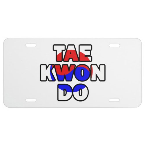 Taekwondo License Plate