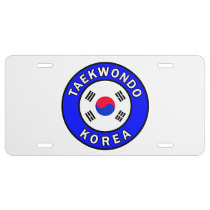 Taekwondo License Plate