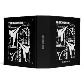 Taekwondo Martial Arts Sports Terminology 3 Ring B Binder