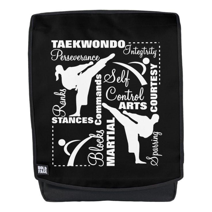 Taekwondo Martial Arts Sports Terminology Backpack | Zazzle