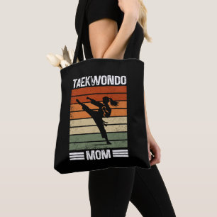 Taekwondo Mom Retro Martial Arts Mom Gift  Tote Bag