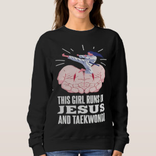 Taekwondo Outfit for a Jesus Sweatshirt