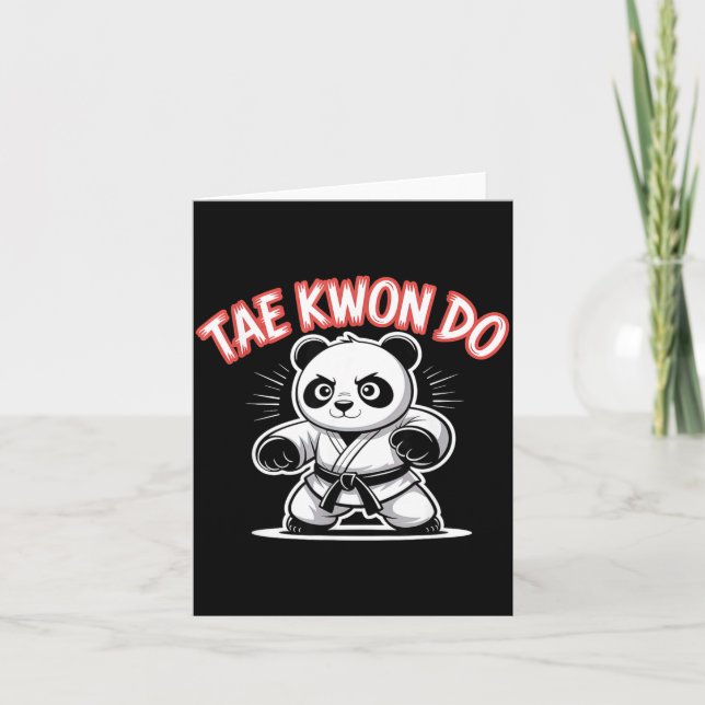 Taekwondo Panda - Funny Mma Tkd Panda Card (Front)