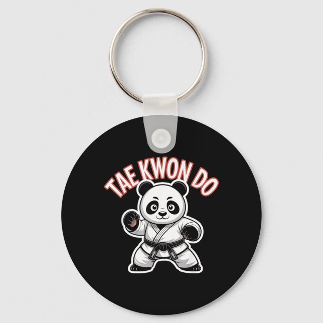 Taekwondo Panda - Korean Mma Tkd Keychain (Front)