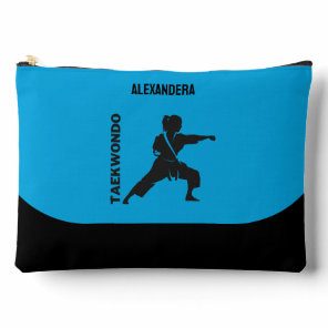 Taekwondo Player, Birthday Gift, Team Karate Accessory Pouch
