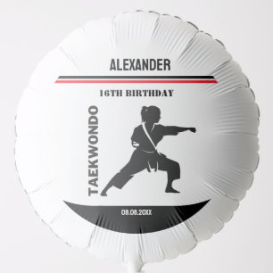 Taekwondo Player, Birthday Gift, Team Karate Balloon
