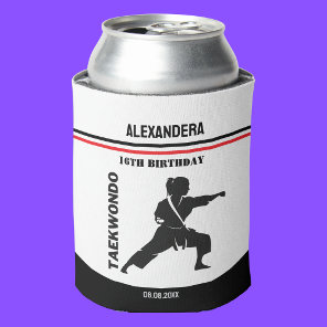 Taekwondo Player, Birthday Gift, Team Karate  Can Cooler