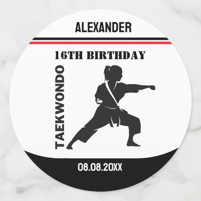 Taekwondo Player, Birthday Gift, Team Karate  Confetti (Large Back)