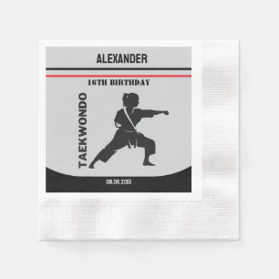 Taekwondo Player, Birthday Gift, Team Karate Napkins