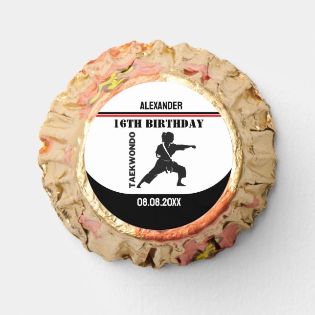 Taekwondo Player, Birthday Gift, Team Karate  Reese's Peanut Butter Cups (Front)