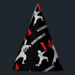 Taekwondo Player Birthday , Karate personalized  Party Hat<br><div class="desc">Taekwondo Player,  Birthday Gift,  Team Karate,  Self Defence Personalized Party Hat.</div>
