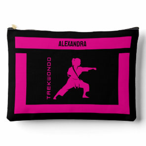 Taekwondo Player Girl, Birthday Gift, Women Karate Accessory Pouch