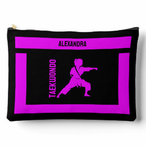 Taekwondo Player Girl, Birthday Gift, Women Karate Accessory Pouch