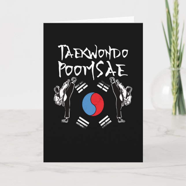 Taekwondo PoomSae Uniform Korean Logo Card (Front)