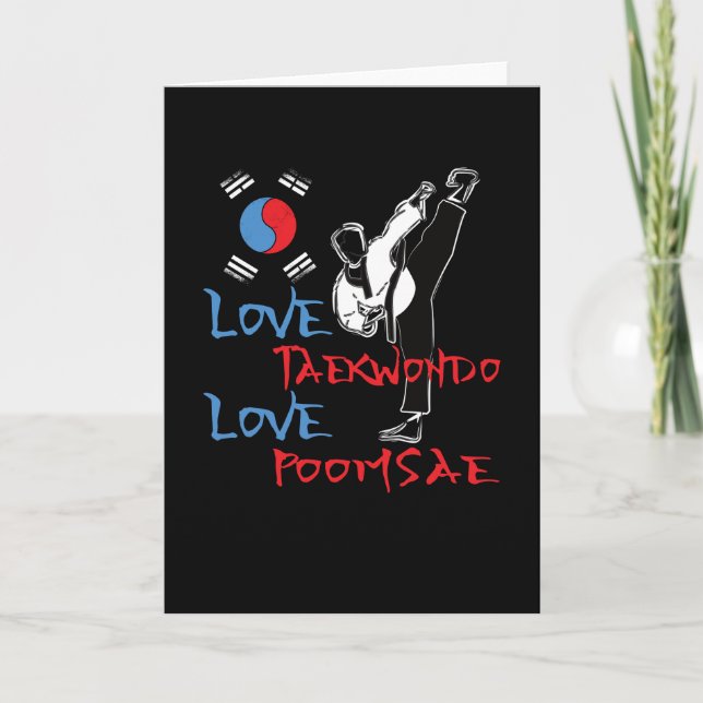 Taekwondo Poomsae Uniform Korean Sport Card (Front)