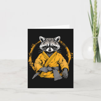 Taekwondo Raccoon Kickboxing Animall Jiu-Jitsu Card