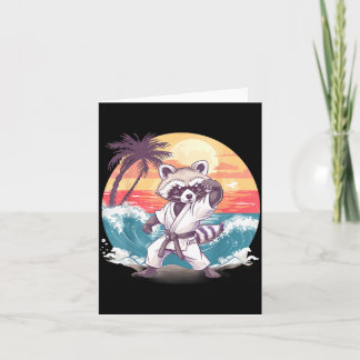 Taekwondo Raccoon Kickboxing Animall Jiu-Jitsu Card