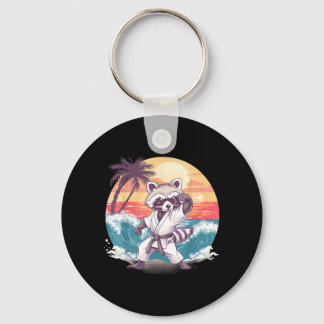 Taekwondo Raccoon Kickboxing Animall Jiu-Jitsu Keychain