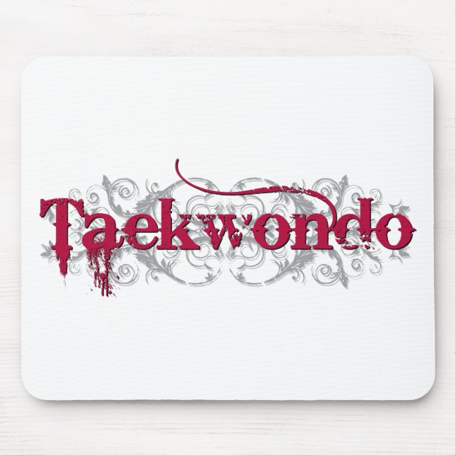 Taekwondo Red Mouse Pad (Front)