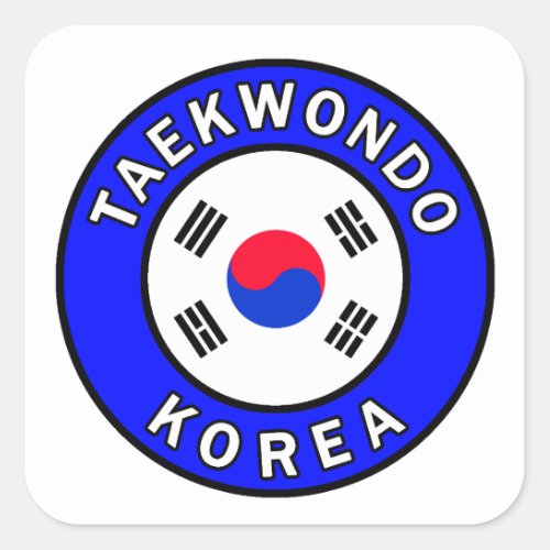 Taekwondo Square Sticker