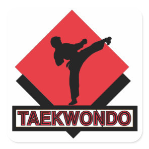 Taekwondo Square Stickers