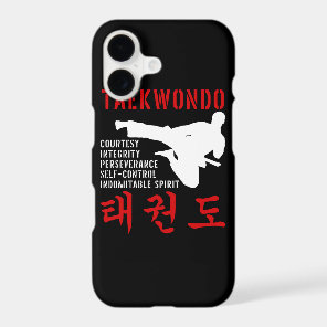 Taekwondo Tenets Flying Kick Korean Martial Arts iPhone 17 Case