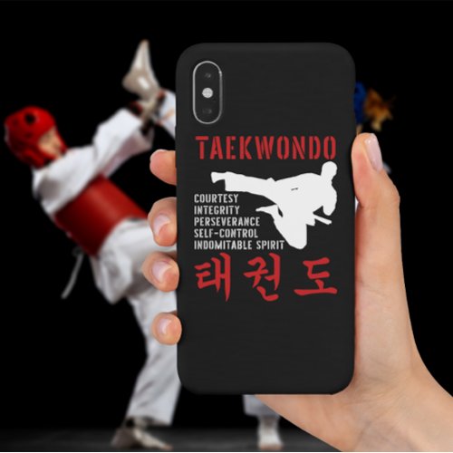 Taekwondo Tenets Martial Arts iPhone X Case